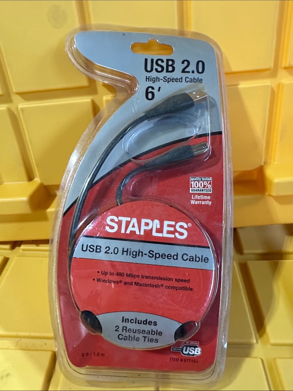 USB 2.0 High-Speed 6’ Cable